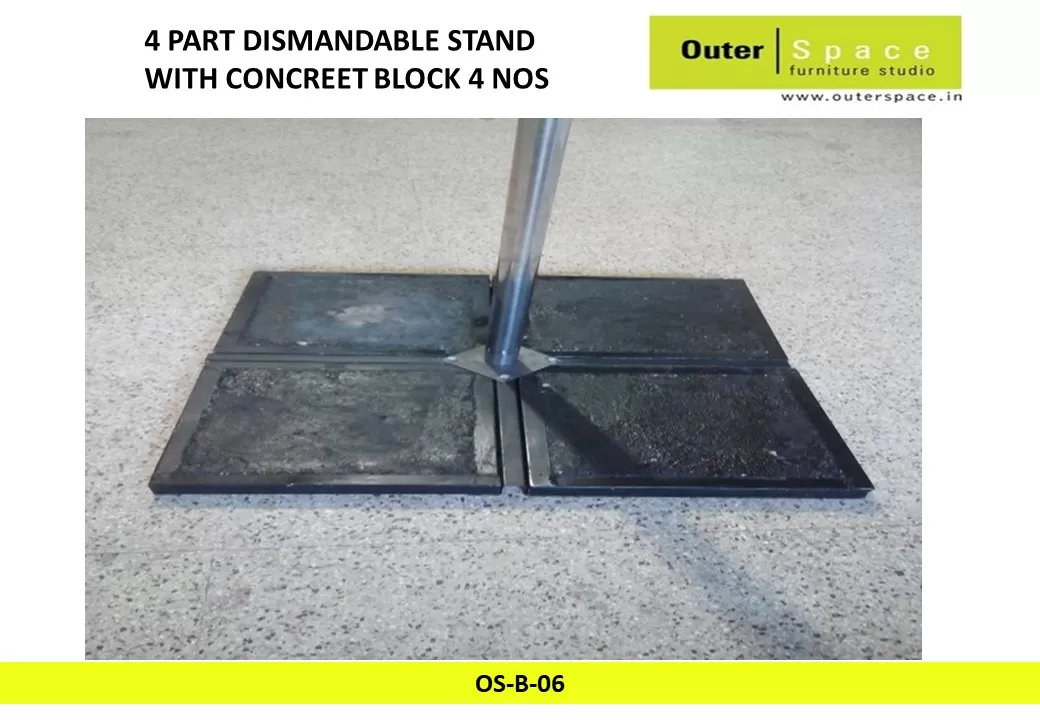 4 Part Dismandable Stand with Concreet Block 4nos