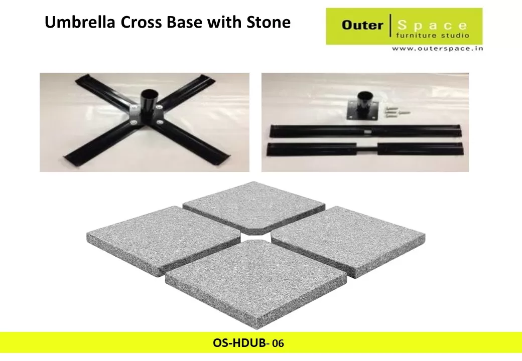 Umbrella Cross Base with Stone