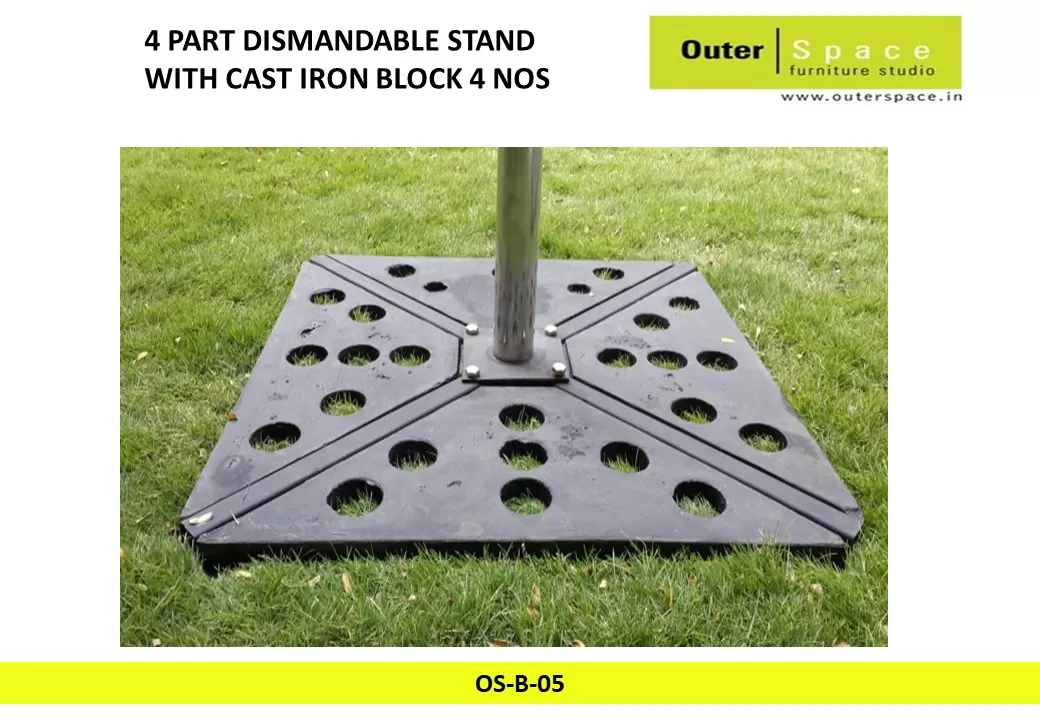 4 Part Dismandable Stand with Cast Iron Block 4nos